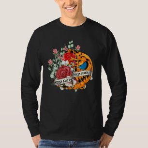 T-shirt Rose Fleur Assez Sucrée Assez Effrayante Citrouill