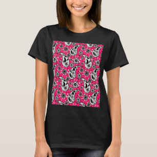 T-shirt Rose Floral Paisley Design Motif