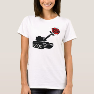 T-shirt Rose floral Tank anti-pacifisme de guerre