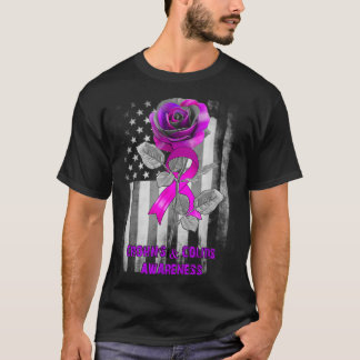 T-shirt Rose Flower Crohn's & Colitis Ribbon