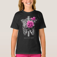 Rose gothique vintage rose personnalisée squelette