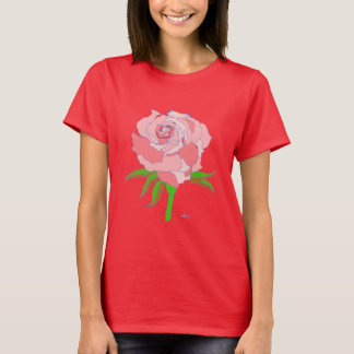 T-shirt - Rose graphique