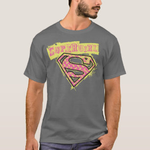 T-shirt Rose grunge de logo de Supergirl