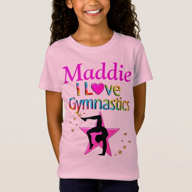 T-Shirt ROSE I LOVE GYMNASTICS PERSONNALISÉ T SHIRT (Devant)