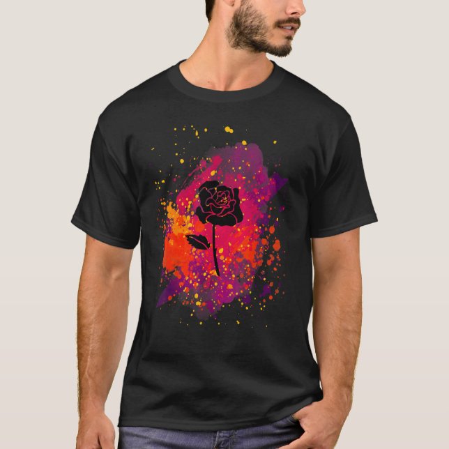 T-shirt Rose-incendie Rock´n Roll (Devant)