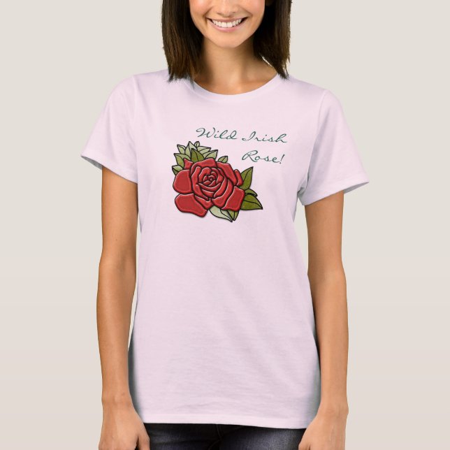 T-shirt Rose irlandais sauvage (Devant)