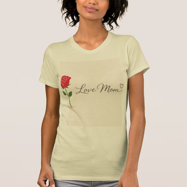 T-shirt Rose J'aime Maman (Devant)