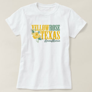 T-shirt Rose jaune du Texas - choisissez rose