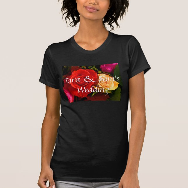 T-shirt Rose jaune rouge (Devant)