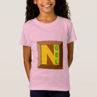 T-shirt rose jersey fin filles   CHOCOLAT  NOEL