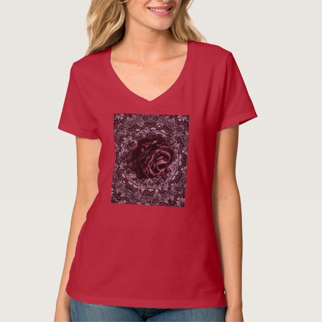 T-shirt Rose Mandala (Devant)