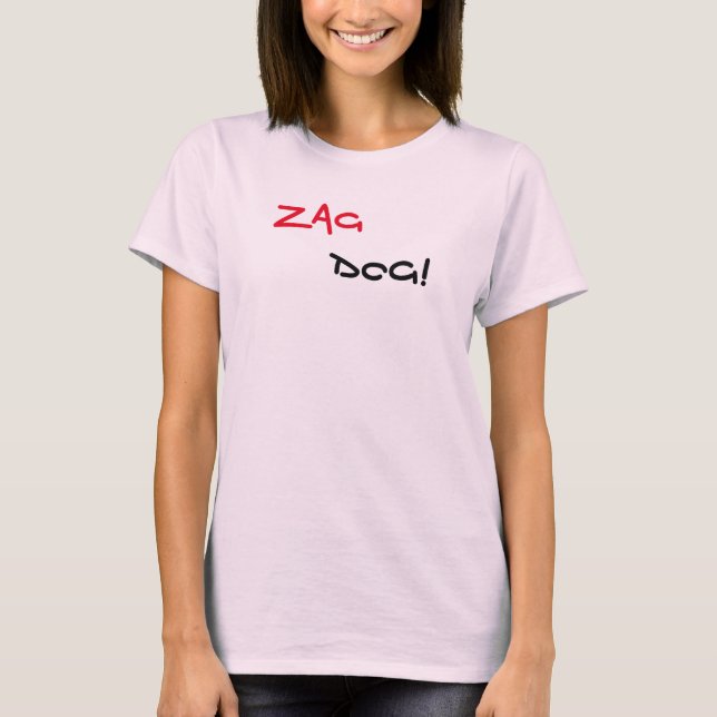 T-Shirt Rose Marque Zag Dog (Devant)