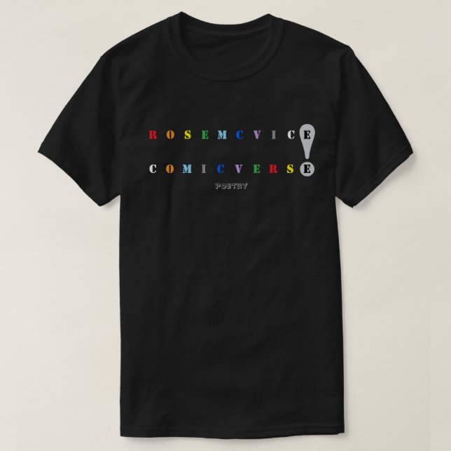 T-shirt Rose McVice - Comic Verse (Design devant)