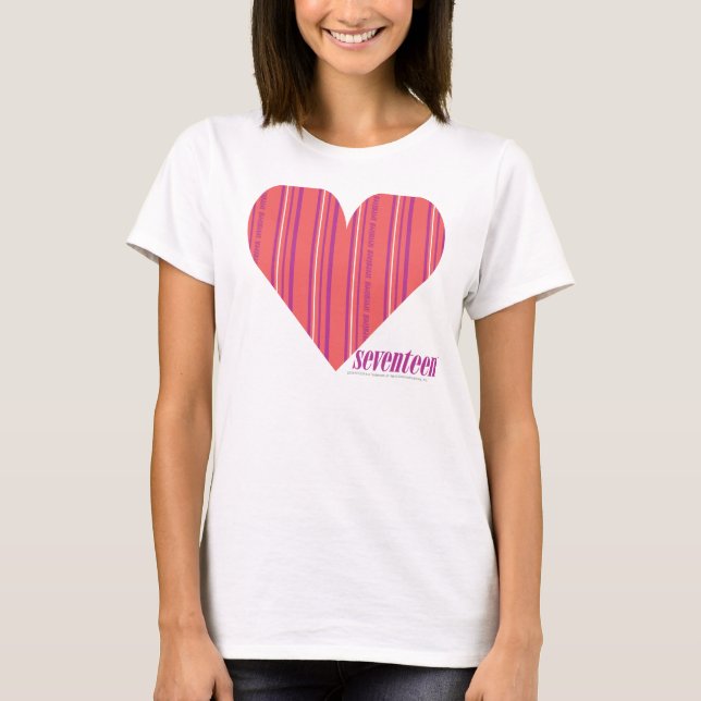 T-shirt Rose mince 3 de rayures (Devant)