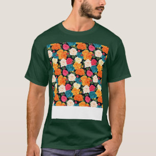 T-shirt Rose Motif Sans Faille Joli Boule Floral