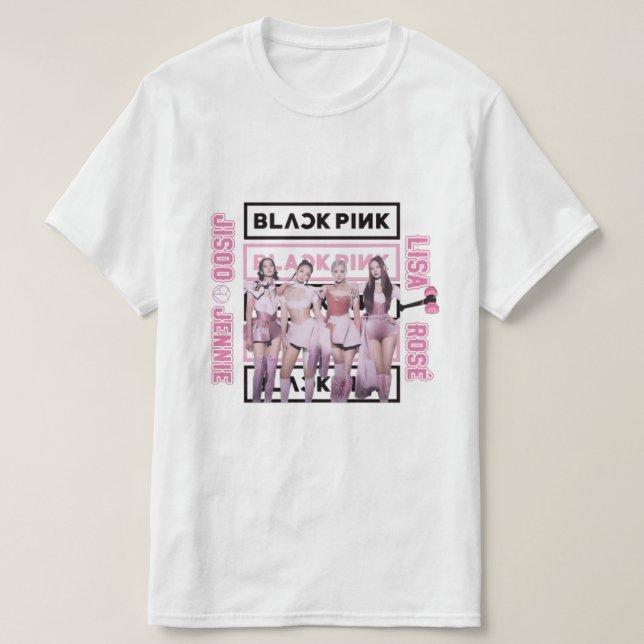 T-shirt rose noir (Design devant)