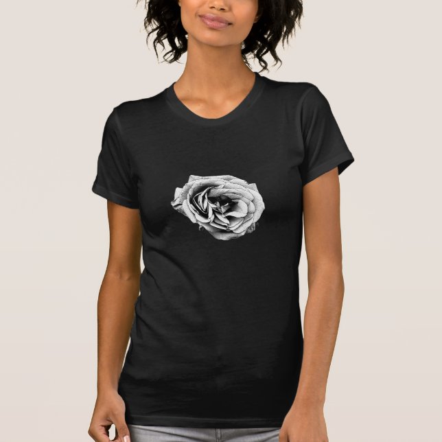 T-shirt Rose noir et blanc (Devant)