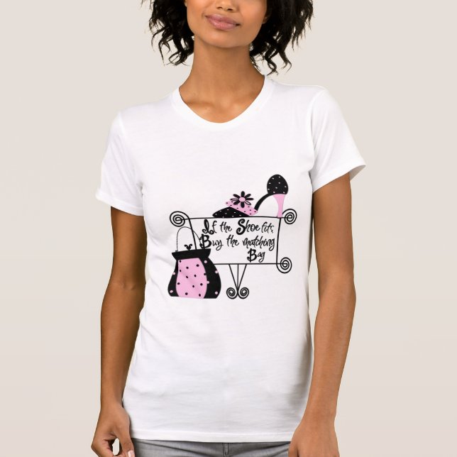 T-shirt Rose & Noir Si La Chaussure Convient Acheter Le Sa (Devant)