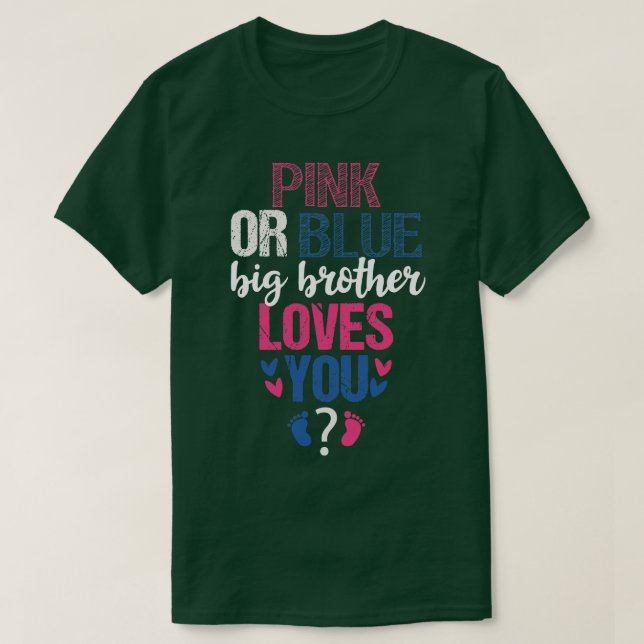 T-shirt Rose ou bleu Big Brother vous aime (Design devant)