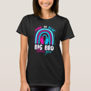 T-shirt Rose Ou Bleu Big Brother Vous Aime Genre Révéler P