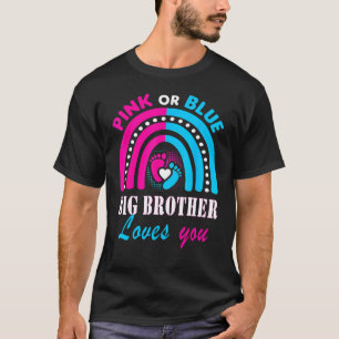 T-shirt Rose Ou Bleu Big Brother Vous Aime Genre Révéler P