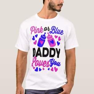 T-shirt Rose ou Bleu DADDY vous aime   Cadeau aux parents
