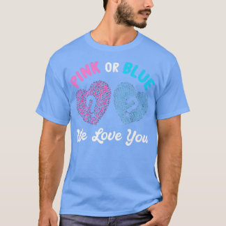 T-shirt Rose Ou Bleu Garçon Ou Fille Nous Vous Aimons Révé