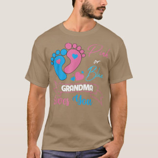 T-shirt Rose ou bleu Genre Révéler Grossesse Grand-mère Ai