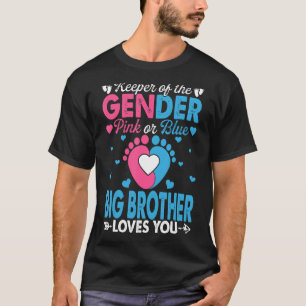 T-shirt Rose Ou Bleu Grand Frère Vous Aime Genre Révéler C