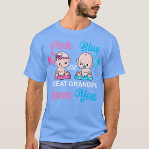 T-shirt Rose ou Bleu Grand-papi vous aime Mignonne Genre R