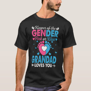 T-shirt Rose Ou Bleu Grand-Père Vous Aime Genre Révéler Mi
