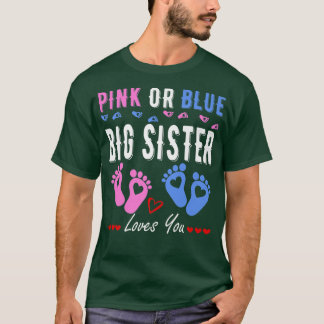 T-shirt Rose Ou Bleu Grande Soeur Vous Aime Révélation De 