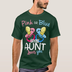 T-shirt Rose Ou Bleu Grande Tante Aime Que Le Sexe Révèle