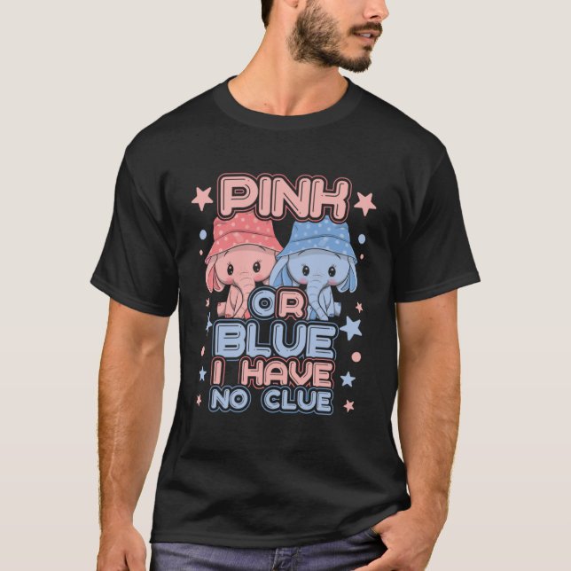 T-shirt Rose Ou Bleu Je N'Ai Aucune Indice Rose Ou Bleu Ge (Devant)