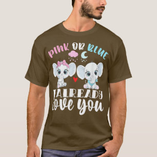 T-shirt Rose Ou Bleu Je T'Aime Déjà Genre Révéler Bébé