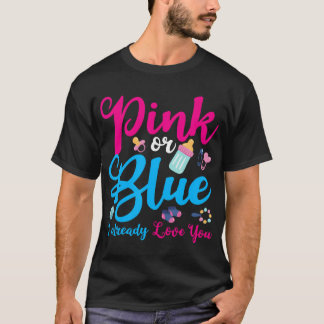 T-shirt Rose Ou Bleu Je Vous Aime Déjà Révéler Le Sexe