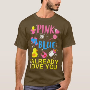 T-shirt Rose Ou Bleu Je Vous Aime Déjà Révéler Le Sexe