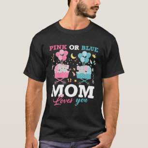 T-shirt Rose ou Bleu Maman T'aime Éléphant Bébé Genre Rév