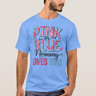 T-shirt Rose ou bleu Maman t'aime Tie dye bébé révélation