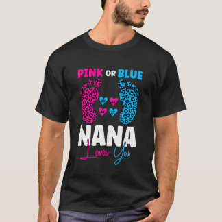 T-shirt Rose ou Bleu Nana T'aime - Révélation Annonce Bébé