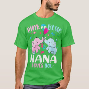 T-shirt Rose Ou Bleu Nana Vous Aime Eléphants Bébé Genre