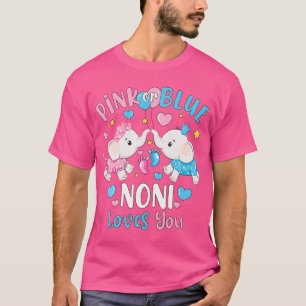 T-shirt Rose Ou Bleu Noni Vous Aime Genre Révéler Éléphant