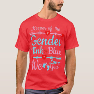 T-shirt rose ou bleu nous vous aimons gardien du genre du