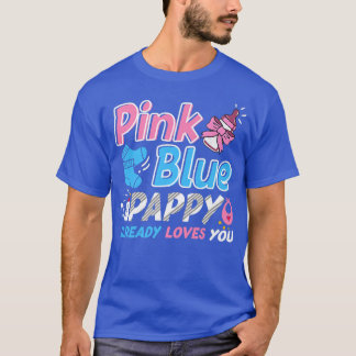T-shirt Rose Ou Bleu Pappy Aime Votre Bébé Genre Révélatio