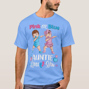 T-shirt Rose Ou Bleu Tante Aime Votre Bébé Genre Révéler P