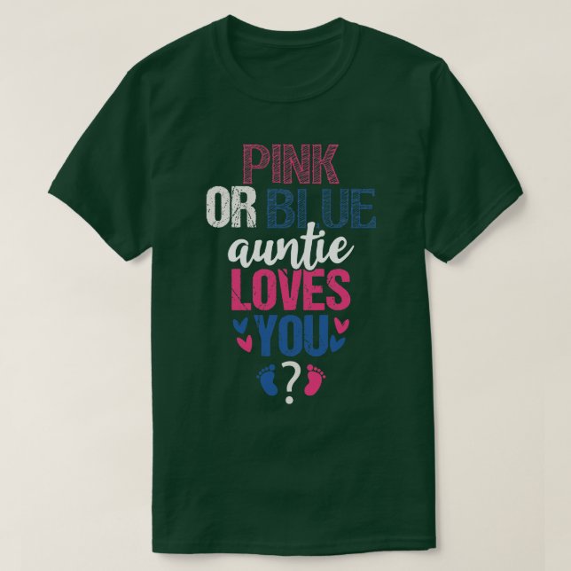 T-shirt Rose ou bleu Tante vous aime (Design devant)