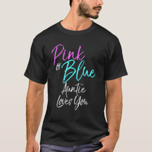 T-shirt Rose Ou Bleu Tante Vous Aime Genre Révéler Bébé P