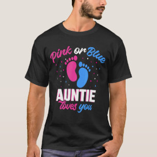 T-shirt Rose Ou Bleu Tante Vous Aime Sexe Révéler 1