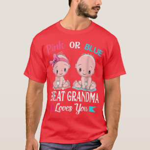 T-shirt Rose ou Blue Great Grandma Loves You Mothers Day B