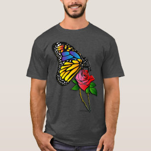 T-shirt rose papillon